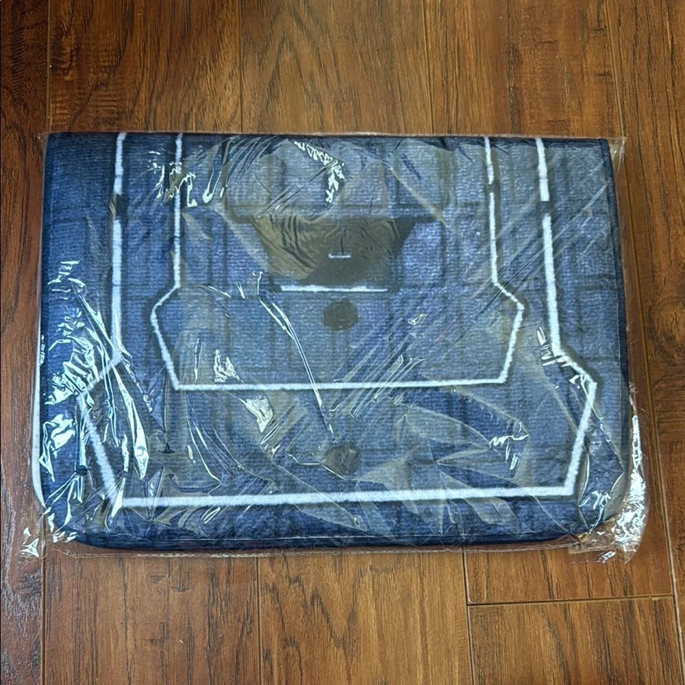 NWT Frost Welcome Entry Way Outdoor Door Mat Bathroom Rubber Non Slip BLUE Rug